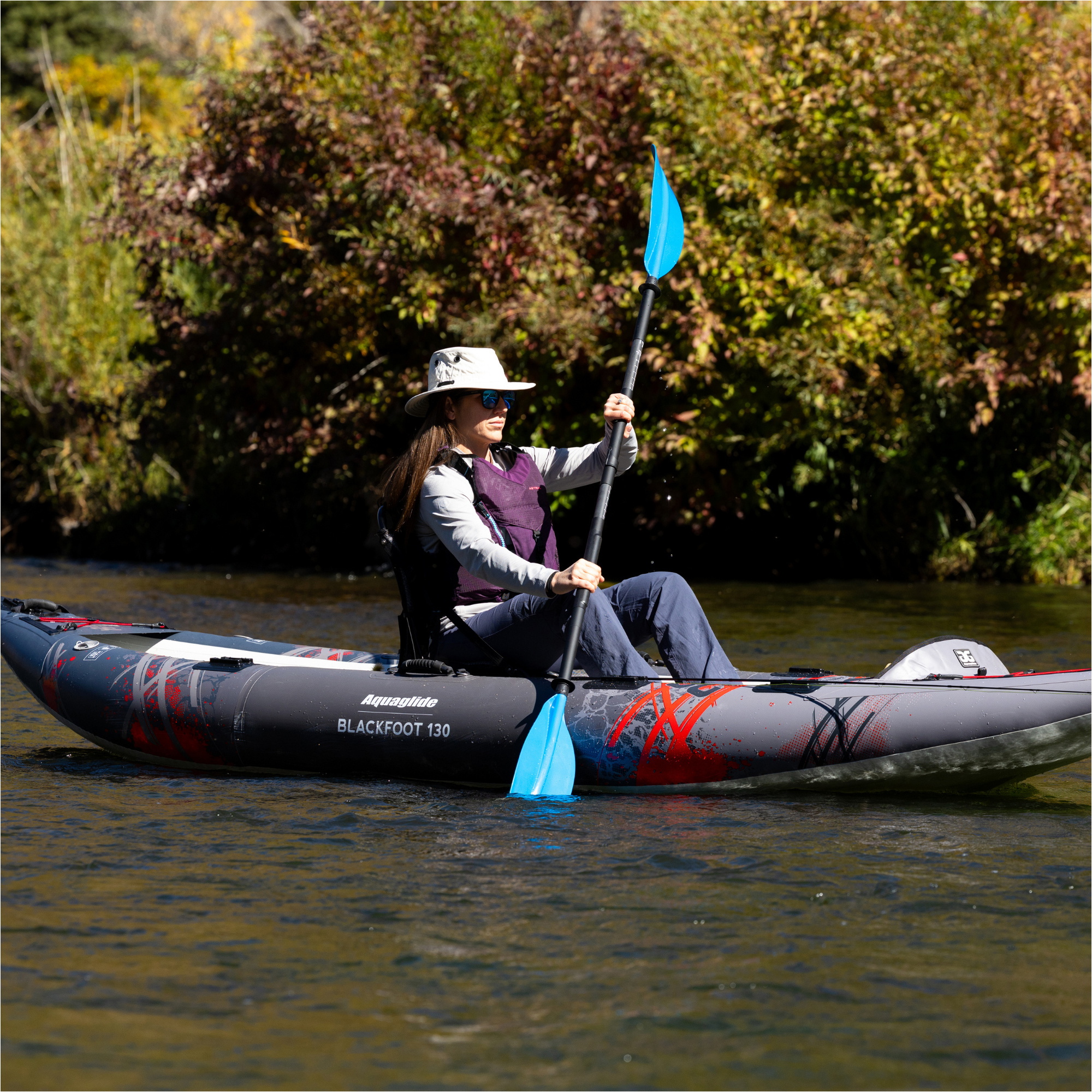 2026 Aquaglide Blackfoot Angler 130 XF 1 Person Kajak AG-K-BFXT-130